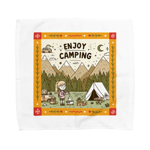 【Enjoy Camping】キャンプを楽しむ Towel Handkerchief