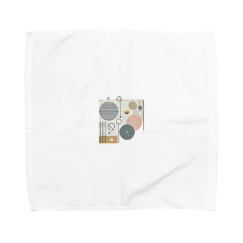 「パステルジオメトリック・デザイン」 Towel Handkerchief