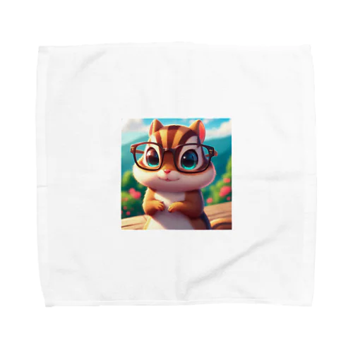 メガネしまりす Towel Handkerchief