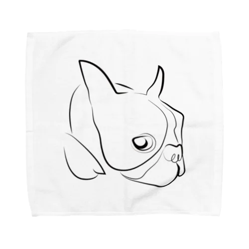 ボストンテリアのぷー Towel Handkerchief