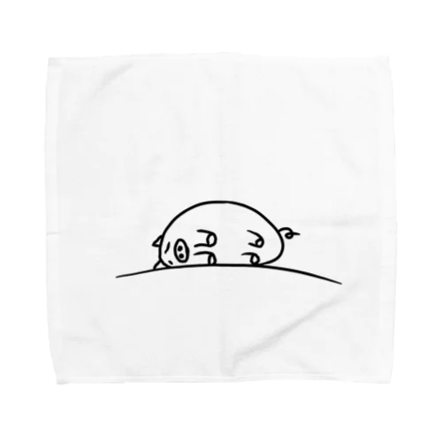 眠りブタ Towel Handkerchief