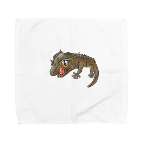 クレステッドゲッコーのイラストグッズ Towel Handkerchief