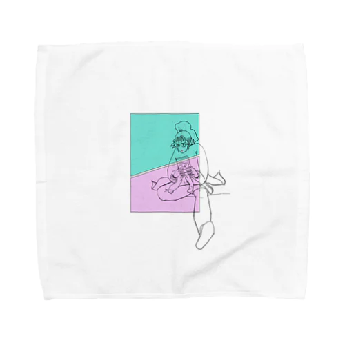 レトロ女子 Towel Handkerchief