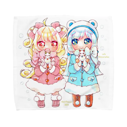 Cafeリインカーネイションこはねandこゆき Towel Handkerchief