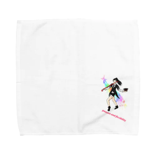 フルカラー ジャズダンサー 光と英字ロゴ Towel Handkerchief