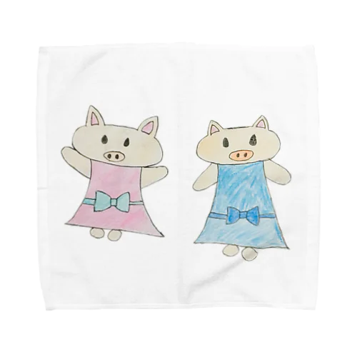 こぶたの姉妹 Towel Handkerchief