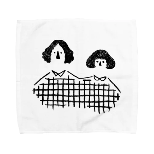 夫婦(black) Towel Handkerchief