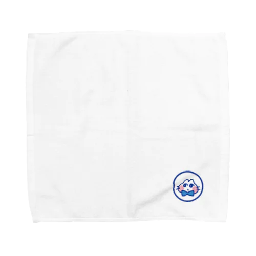 おすましねこブルー Towel Handkerchief