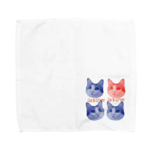 フォーミャオキャット　(blue×orange) Towel Handkerchief