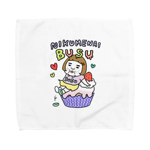 憎めないブスカップケーキ Towel Handkerchief