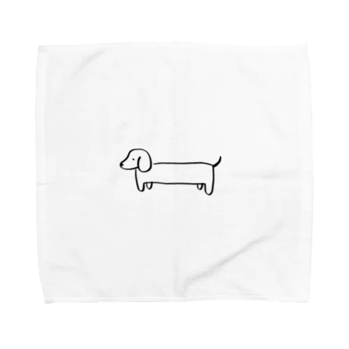 気の抜けたイヌ(ダックスフント) Towel Handkerchief
