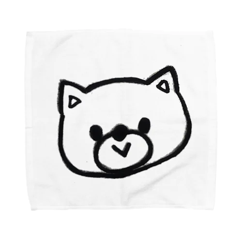 愛らしい手書き猫。 Towel Handkerchief