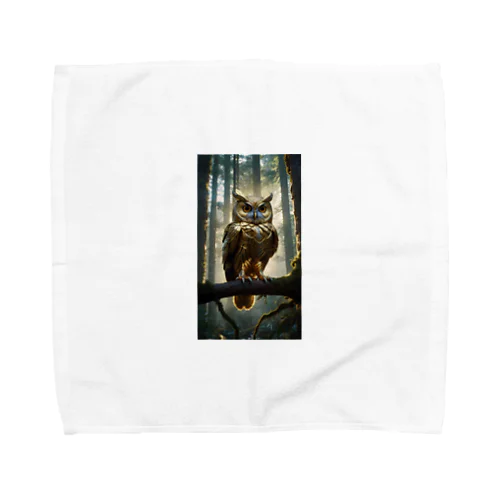 幸福なふくろう Towel Handkerchief