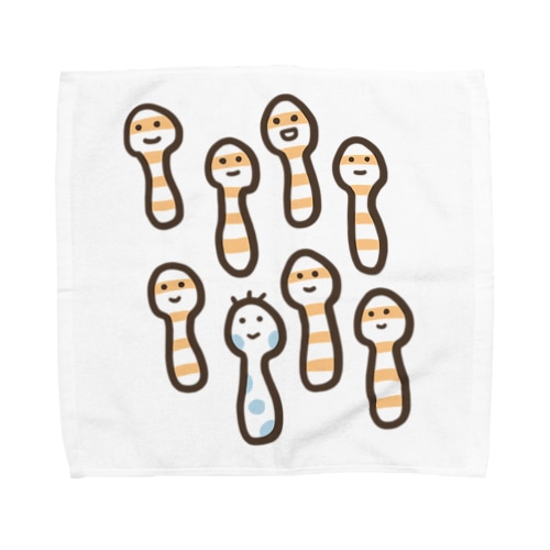 チンアナゴの竿沼さんたくさん Towel Handkerchief