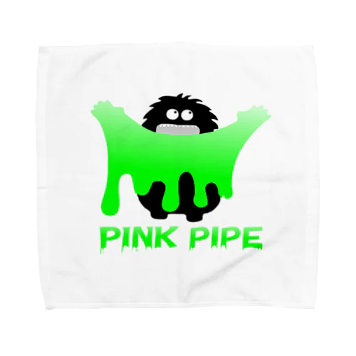 PINK PIPEスライムモンスター緑 タオルハンカチ