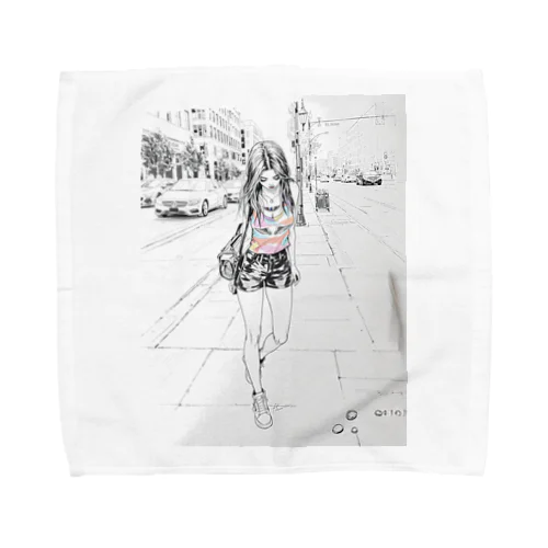 隠れた宝石を探す人 Towel Handkerchief