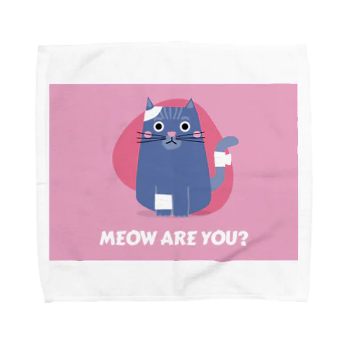 Meow are you?? タオルハンカチ