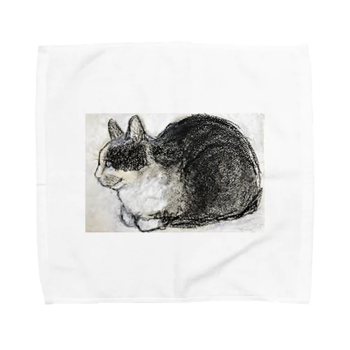 考える猫のマラシャ Towel Handkerchief