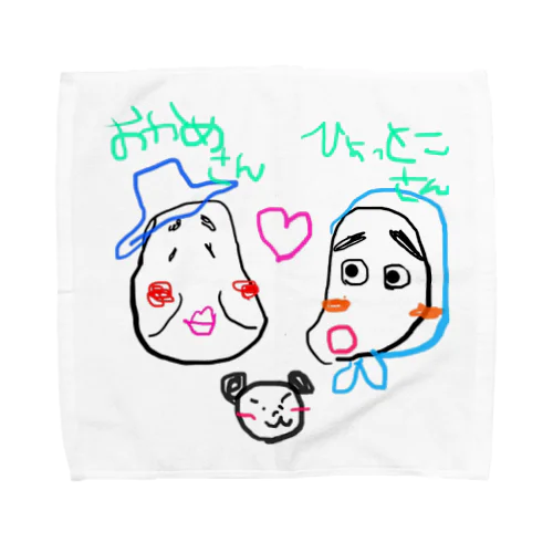 おかめ＆ひょっとこ♥️with🐼 Towel Handkerchief