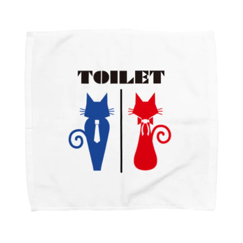 CAT TOILET 1 Towel Handkerchief