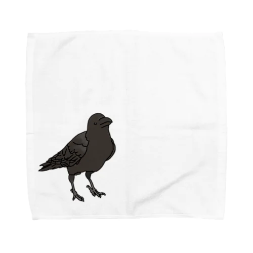 ハシブトカラス Towel Handkerchief