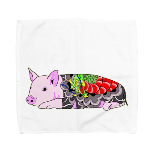 tatoo pig Towel Handkerchief