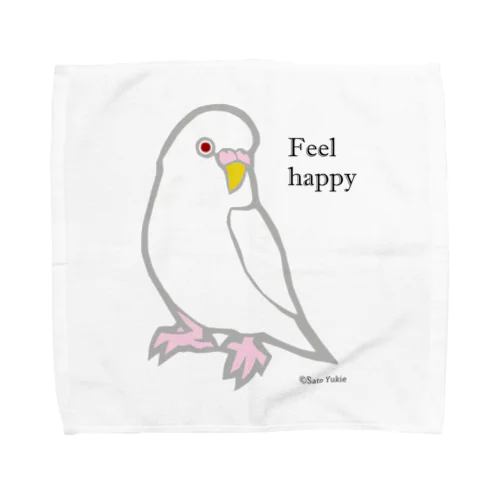 ハッピーインコ・セキセイアルビノ Towel Handkerchief