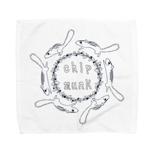 ぐるぐるシマリス Towel Handkerchief