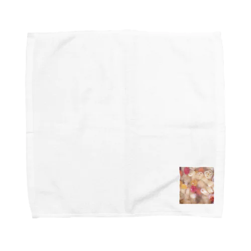 ハートのマカロ二 Towel Handkerchief