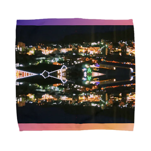 夜景★The赤レンガ倉庫 Towel Handkerchief