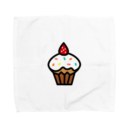 イチゴのカップケーキ Towel Handkerchief