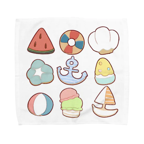 夏のクッキー Towel Handkerchief