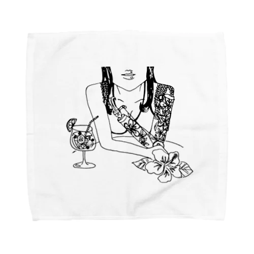 Shoulder prosthesis 〜summer girl〜 Towel Handkerchief