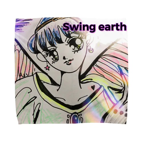 Swing earth タオルハンカチ