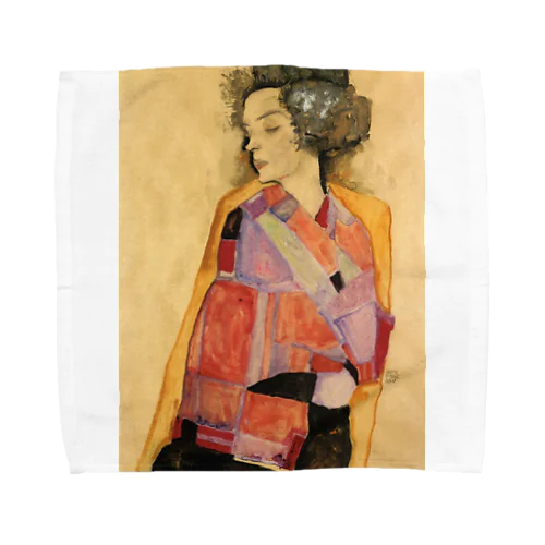 エゴン・シーレ / 1911 / The Daydreamer (Gerti Schiele) / Egon Schiele Towel Handkerchief