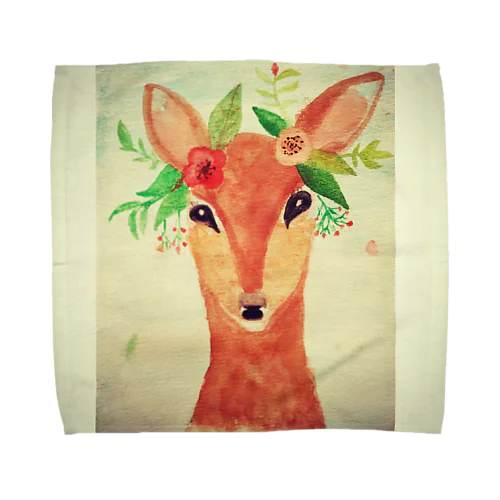 Gazelle watercolor painting design. Towel Handkerchief