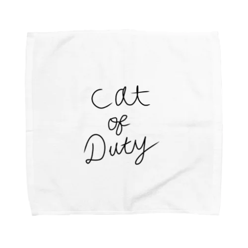 CAT of DUTY Towel Handkerchief