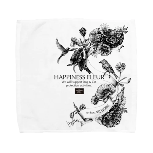 【HAPPINESS FLEUR】 Towel Handkerchief