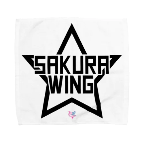 SAKURA WINGスター黒字 Towel Handkerchief