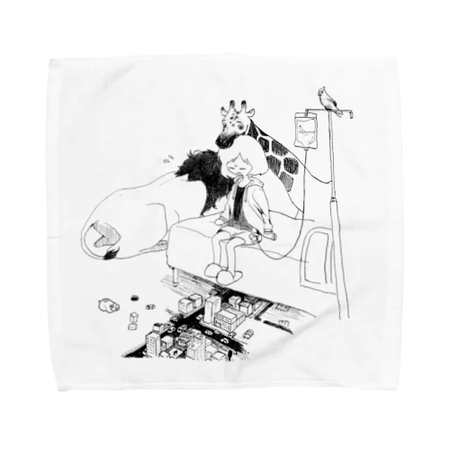 入院ってつまんない Towel Handkerchief