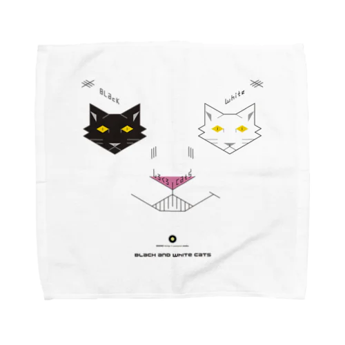 白黒猫ニヤリ2015 Towel Handkerchief