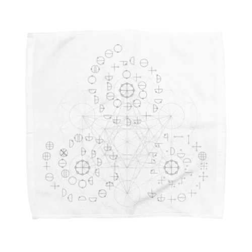 カタカムナ567（BK）（薄い下地色用） Towel Handkerchief