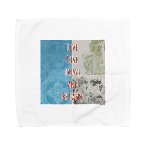 Live Love Laugh and be Happy Towel Handkerchief