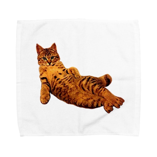 Elegant Cat ③ Towel Handkerchief