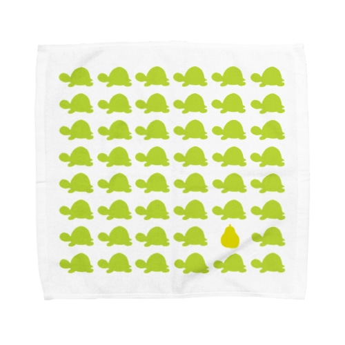 亀と梨 Towel Handkerchief