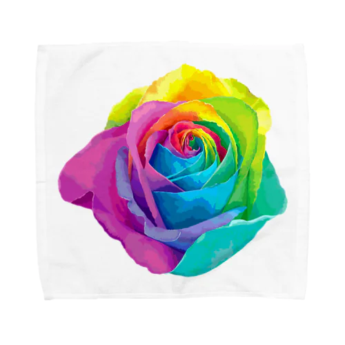 Rainbow rose(Single) Towel Handkerchief