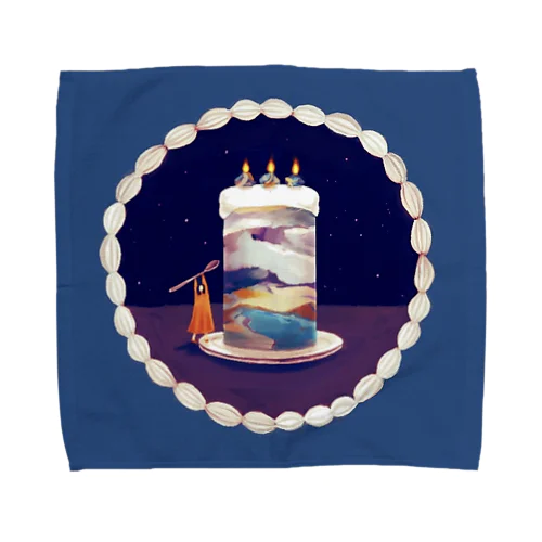 宇宙ケーキのハンカチーフ Towel Handkerchief