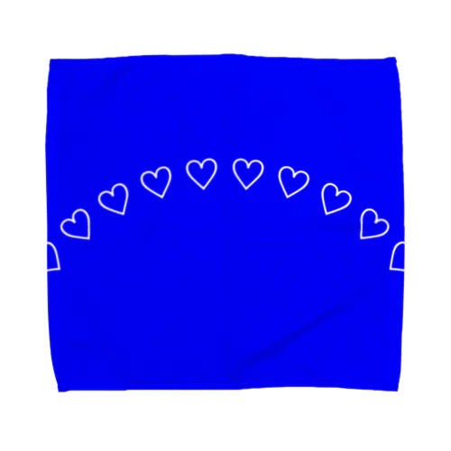 くりぬきハート(青) Towel Handkerchief