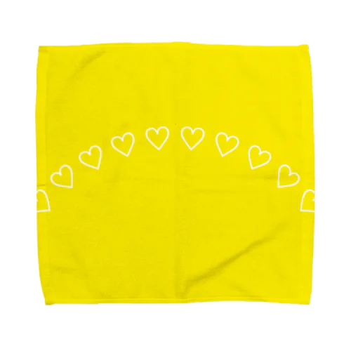 くりぬきハート(黄) Towel Handkerchief