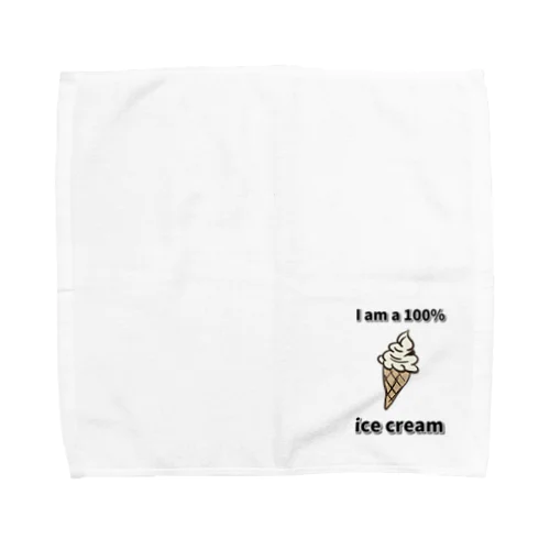アイスクリーム100% Towel Handkerchief